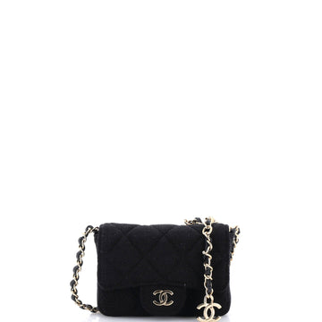 Classic Flap Chain Belt Bag Quilted Jersey Mini