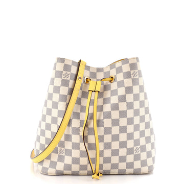 NeoNoe Handbag Damier with Leather MM