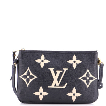 Double Zip Pochette Bicolor Monogram Empreinte Giant