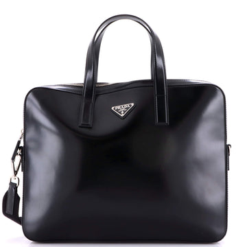 Convertible Zip Around Briefcase Brushed Leather Medium