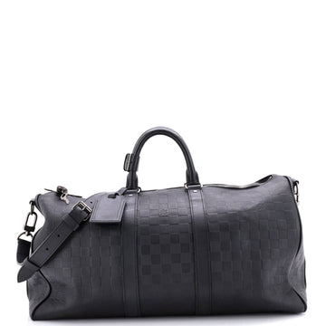 Keepall Bandouliere Bag Damier Infini Leather 45