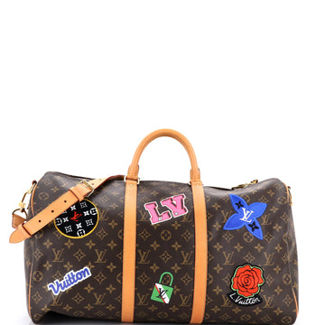 Keepall Bandouliere Bag Limited Edition World Tour Monogram Canvas 50