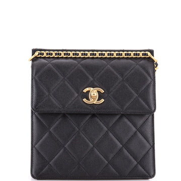 Top Chain CC Square Backpack Quilted Caviar