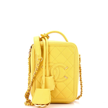 Filigree Vertical Vanity Case Quilted Caviar