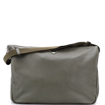 Zip Shoulder Bag Vitello Daino Large