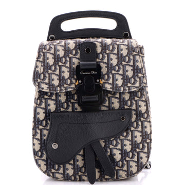 Saddle Backpack Oblique Canvas Mini