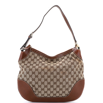 Charlotte Zip Hobo GG Canvas with Leather Medium