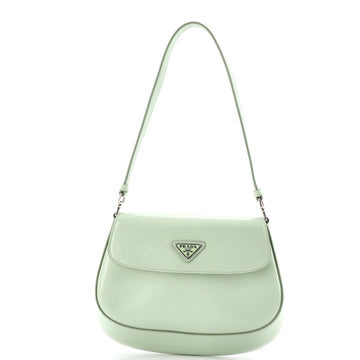 Cleo Flap Shoulder Bag Spazzolato Leather Small
