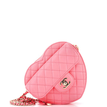 CC in Love Heart Bag Quilted Lambskin