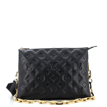 Coussin Bag Monogram Embossed Leather PM