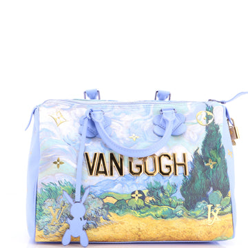 Speedy Handbag Limited Edition Jeff Koons Van Gogh Print Canvas 30