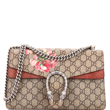 Dionysus Bag Blooms Print GG Coated Canvas Small