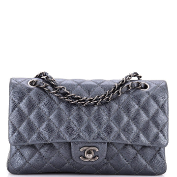 Classic Double Flap Bag Quilted Iridescent Caviar Medium