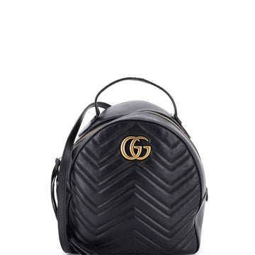 GG Marmont Backpack Matelasse Leather Small