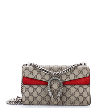 Dionysus Bag GG Coated Canvas with Crystal Embellished Metal Small