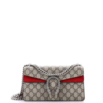 Dionysus Bag GG Coated Canvas with Crystal Embellished Metal Small