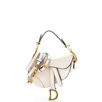 Saddle Handbag with Strap Leather Micro