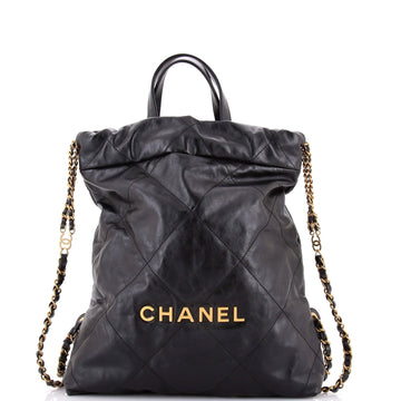 22 Chain Backpack Quilted Calfskin Medium