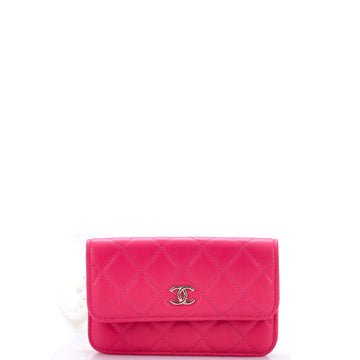Pearl Strap CC Wallet on Chain Quilted Calfskin Mini