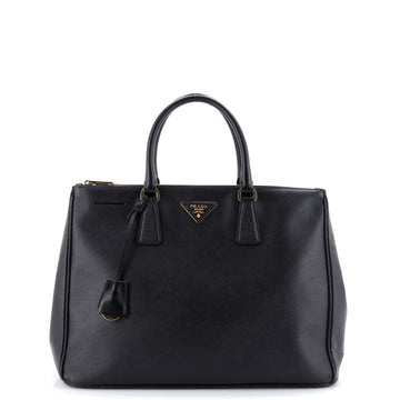 Double Zip Lux Tote Saffiano Leather Large