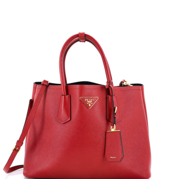 Cuir Double Tote Saffiano Leather Medium