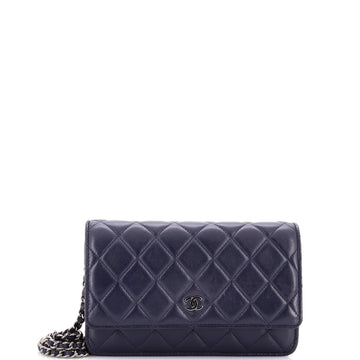 Wallet on Chain Quilted Lambskin