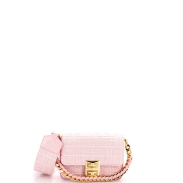 4G Woven Chain Top Handle Bag 4G Canvas Small