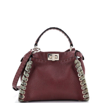 Selleria Peekaboo Bag Leather with Python Whipstitch Mini