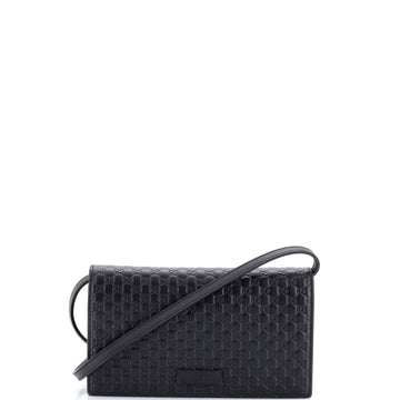Wallet on Strap Microguccissima Leather