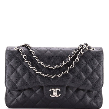 Classic Double Flap Bag Quilted Caviar Jumbo