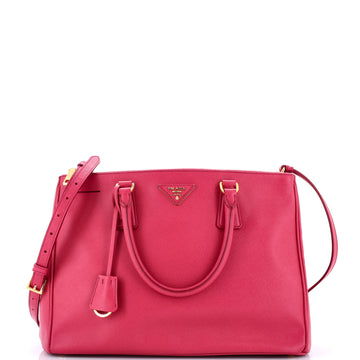 Double Zip Lux Tote Saffiano Leather Medium