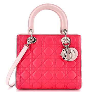 Tricolor Lady Dior Bag Cannage Quilt Leather Medium