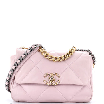 19 Flap Bag Quilted Leather Medium