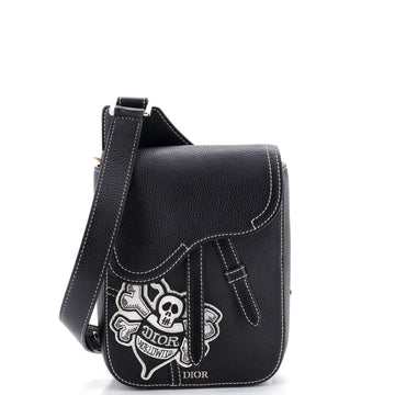 Stussy Saddle Messenger Pouch Leather with Applique