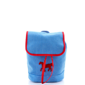 Horse Caval Collar Backpack Striped Toile