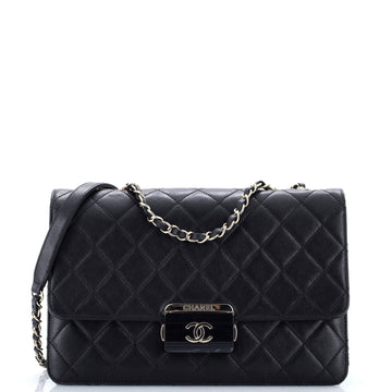 Beauty Lock Flap Bag Quilted Sheepskin Large