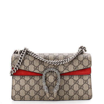 Dionysus Bag GG Coated Canvas with Crystal Embellished Metal Small