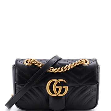 GG Marmont Flap Bag Matelasse Leather Mini