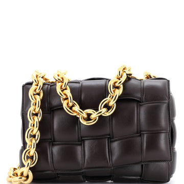 Cassette Chain Crossbody Bag Padded Maxi Intrecciato Leather