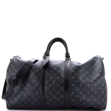 Keepall Bandouliere Bag Monogram Eclipse Canvas 55