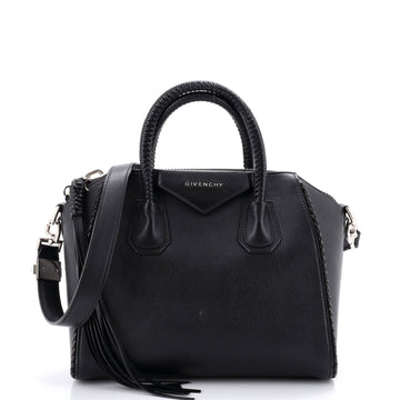 Antigona Bag Leather with Woven Detail Small