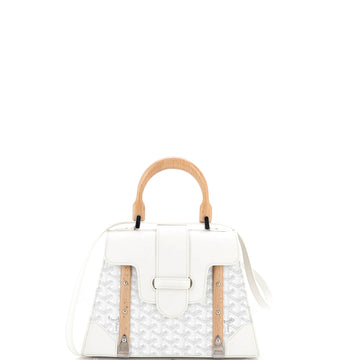 Saigon Top Handle Bag Coated Canvas with Leather PM