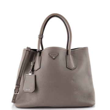 Cuir Double Tote Saffiano Leather Large