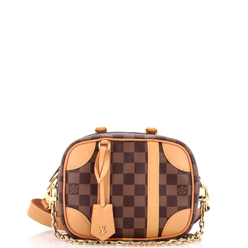 Valisette Souple Handbag Damier with Leather BB