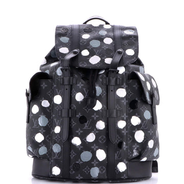 Christopher Backpack Yayoi Kusama Painted Dots Monogram Eclipse Canvas MM