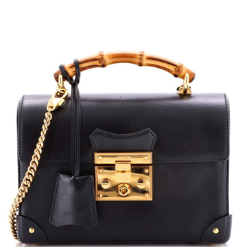 Padlock Bamboo Shoulder Bag Leather Small