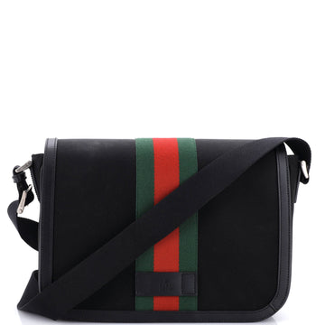 Web Flap Messenger Bag Techno Canvas Medium