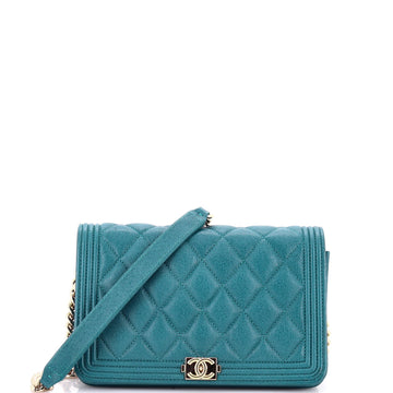 Boy Wallet on Chain Quilted Caviar