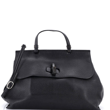 Bamboo Daily Top Handle Bag Leather Large