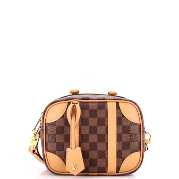 Valisette Souple Handbag Damier with Leather BB